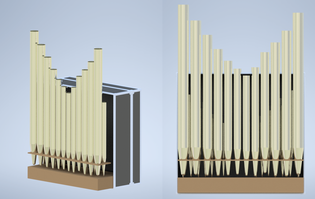 Digital Model of robot pipe organ